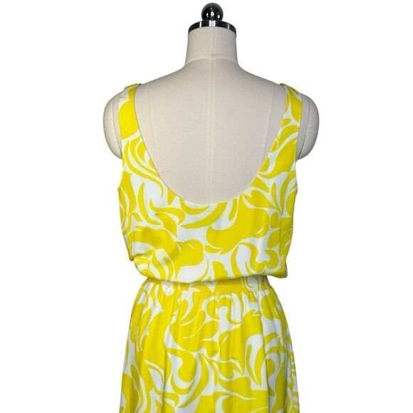 Ann Taylor Yellow Floral Scroll Tank Maxi Dress| 6 - Picture 8 of 9